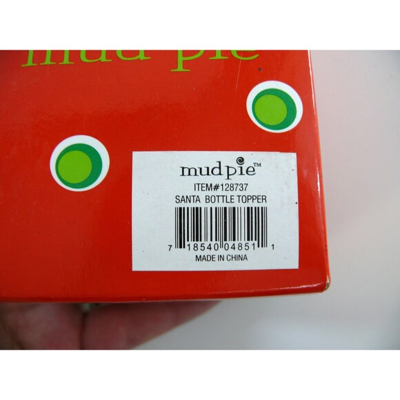 NEW Mud Pie brand upside down SANTA Bottle cork Wine Stopper christmas - Picture 4 of 4